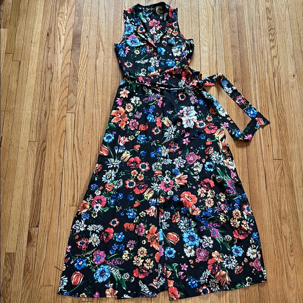 Anthropologie Yumi Kim Floral Silk Button Maxi | XS